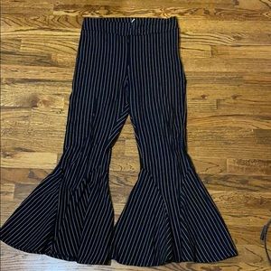 Freepeople flared black & white pants